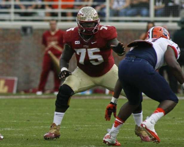 Florida St Offensive lineman Cam Erving is the draft's most versatile prospect. He could possibly play all five positions at a very high level.
